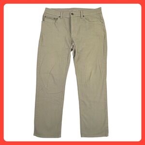 Mott & Bow Mercer Straight Pants Men 34x30 Khaki Tan StretchChino‎ Jeans Twill